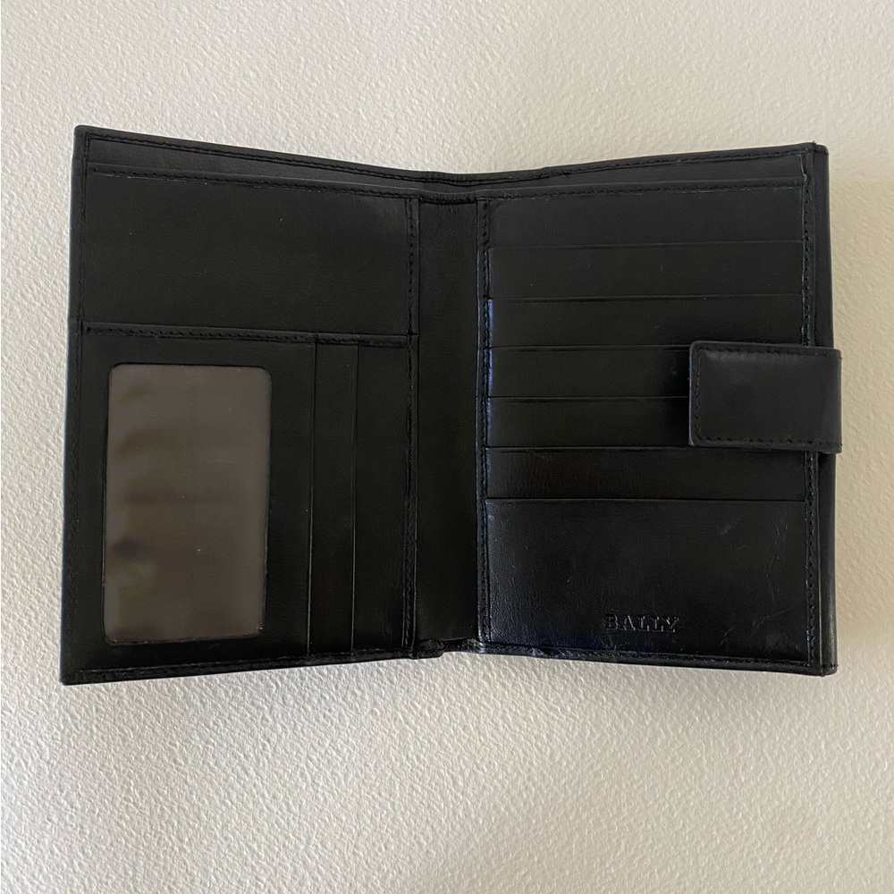 Vintage Bally Black Leather bifold wallet - Picture 14 of 15